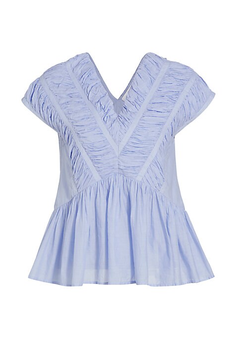 V-Neck Peplum Blouse