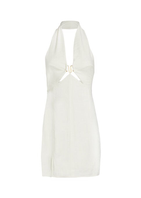 Chic Backless Linen Dress