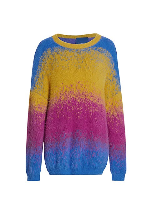 Gradient Furry Knit Sweater
