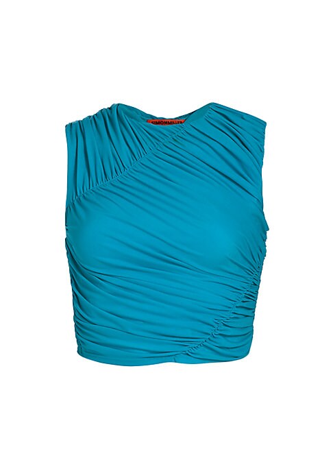 Ruched Jersey Crop Top