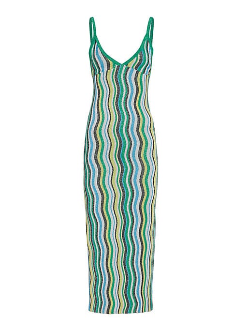 Glitter Stripe Midi Dress