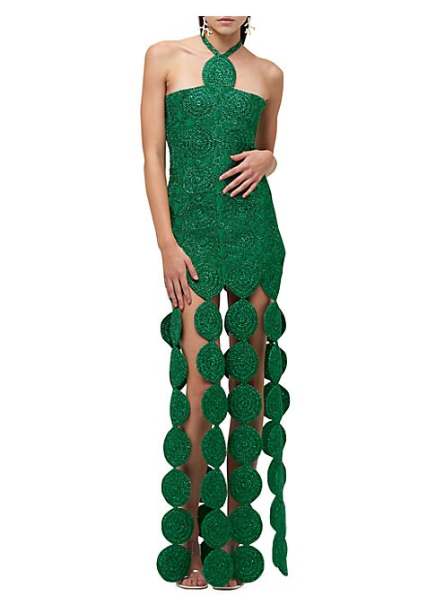 Fringe Halo Gown