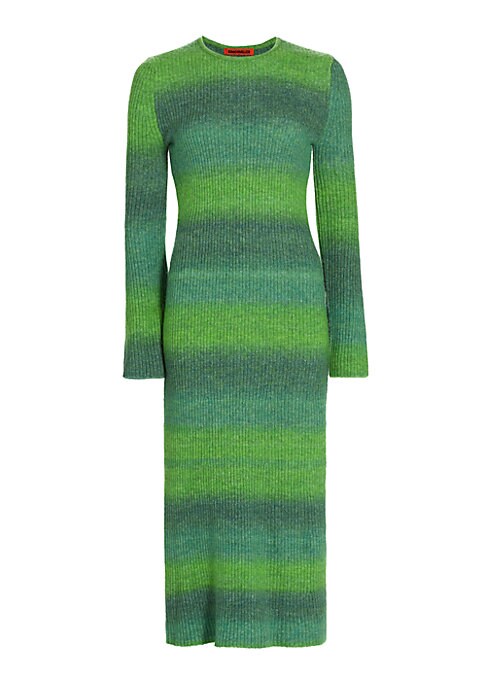Striped Knit Flare Dress