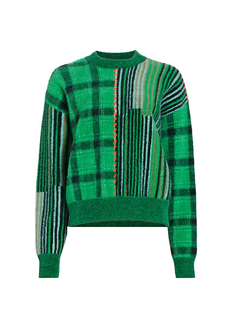 Stitched Stripe Knit Sweater