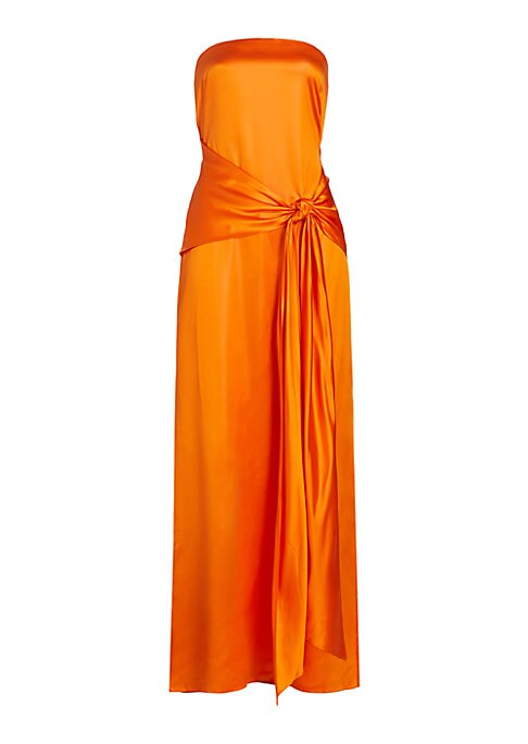 Satin Sash Evening Dress