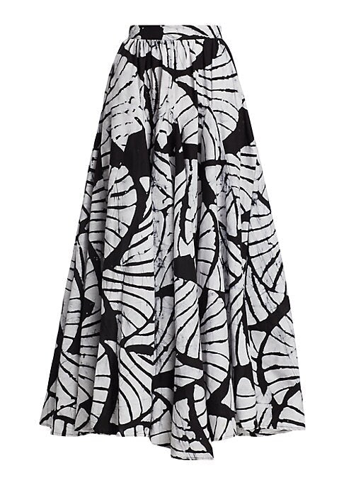 Vibrant Leaf Maxi Skirt