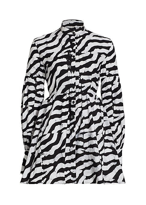 Zebra-Inspired Mini Dress