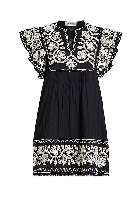 Floral Flutter Mini Dress