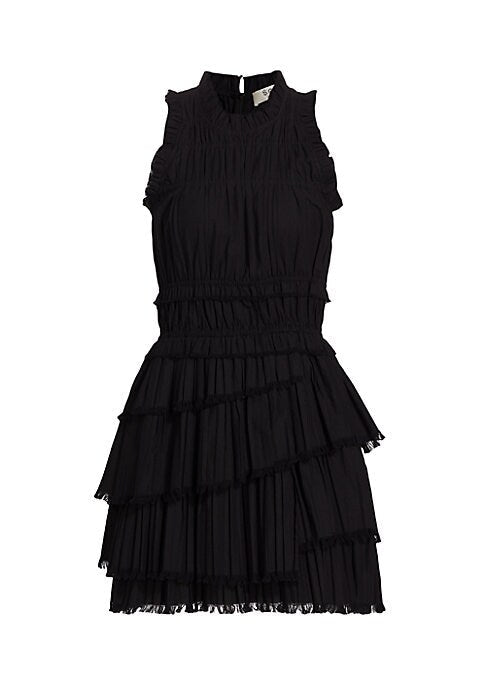 Frayed Ruffle Minidress