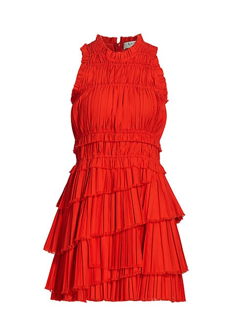 Asymmetric Ruffle Mini Dress