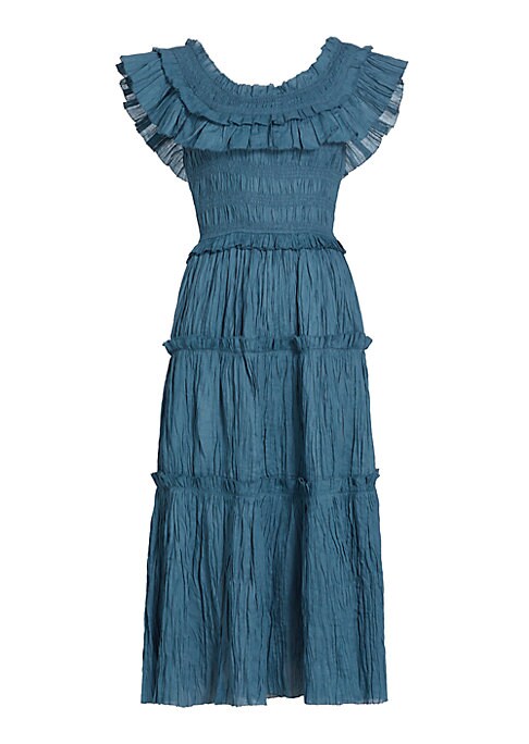 Flutter Sleeve Tiered Dress