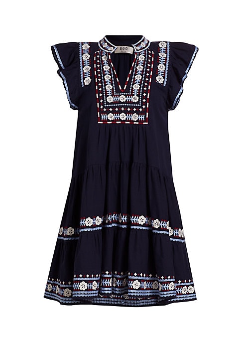 Flutter Embroidered Dress