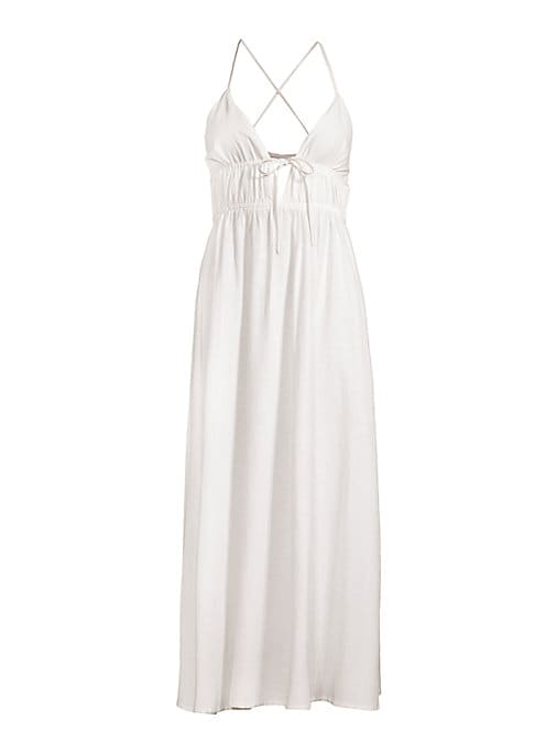 Lace-Up Breezy Midi Dress