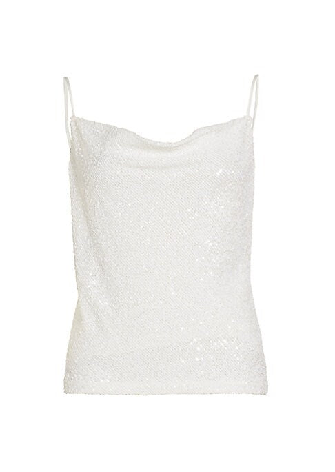 Sequined Cowl Top