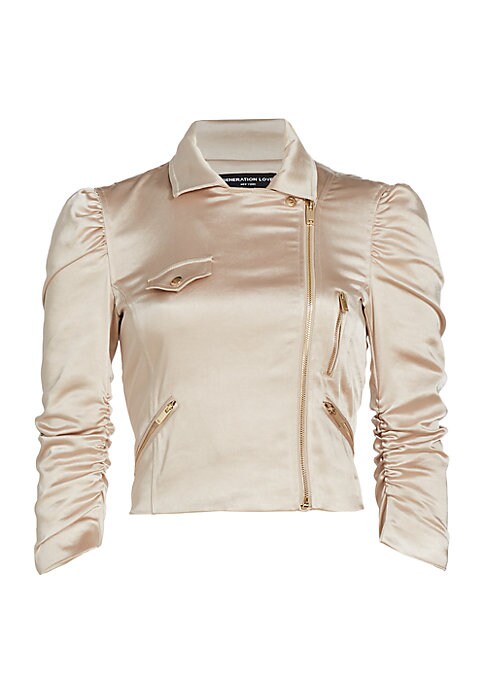Luxe Ruched Moto Jacket