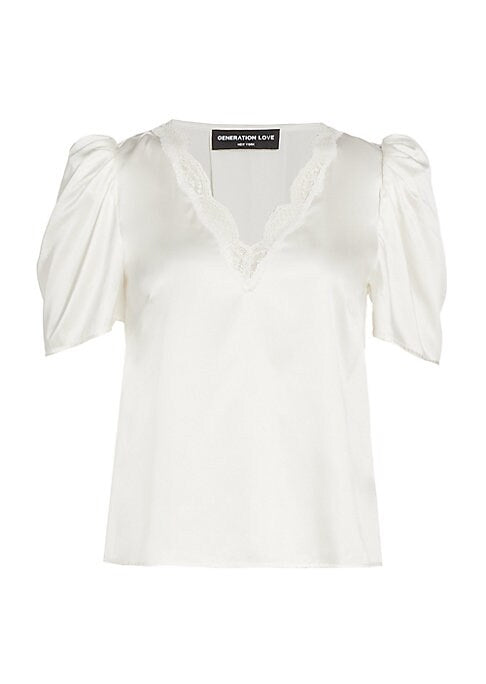 Puff Sleeve Silk Top