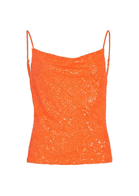 Shimmering Cowl Neck Top