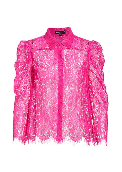 Floral Lace Puff Sleeve Top