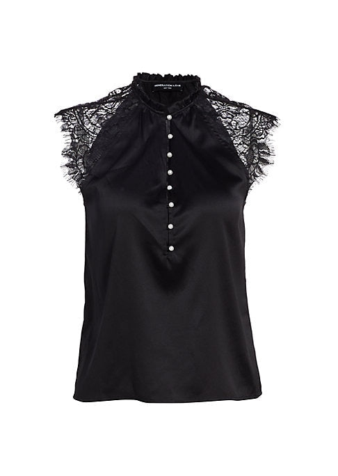 Lace & Silk Elegance Top