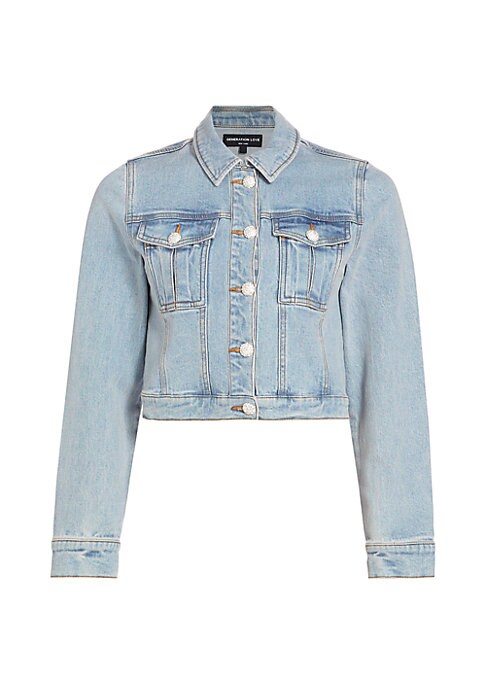 Crystal-Crop Denim Jacket