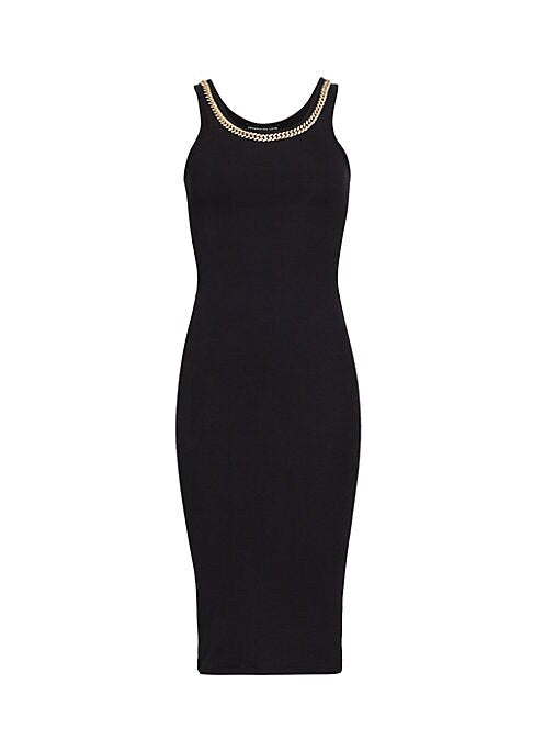 Chain Accents Midi Dress