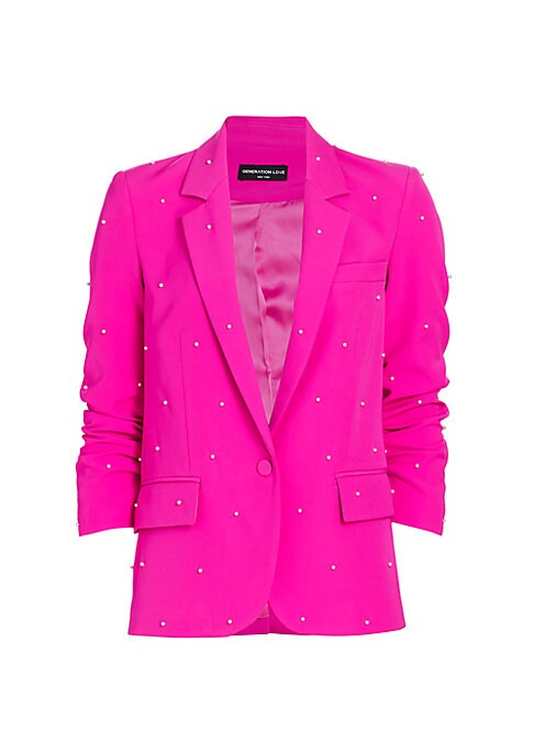 Pearl-Studded Chic Blazer