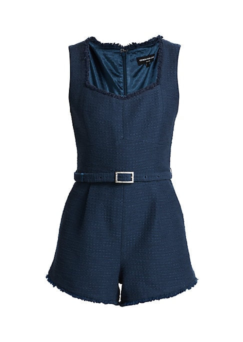 Frayed Tweed Chic Romper