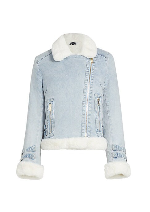 Faux Fur Moto Jacket