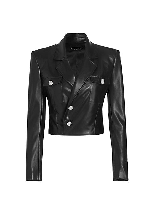 Chic Faux Leather Jacket