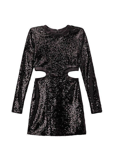 Sequin Cutout Glam Dress