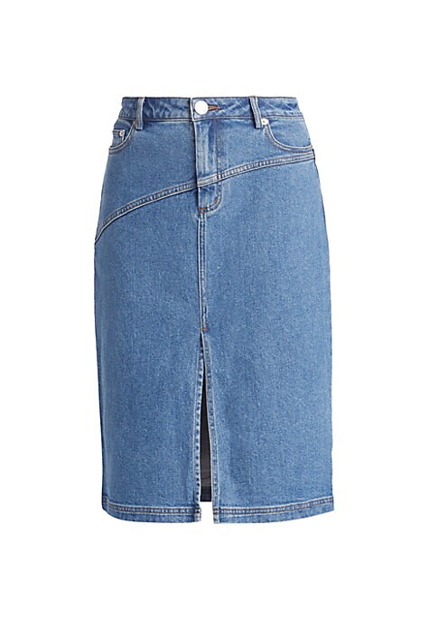 Vented Denim Skirt