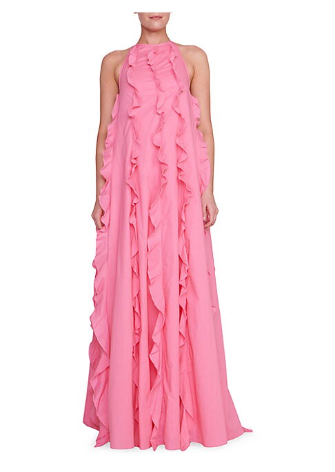 Dramatic Ruffle Halter Dress