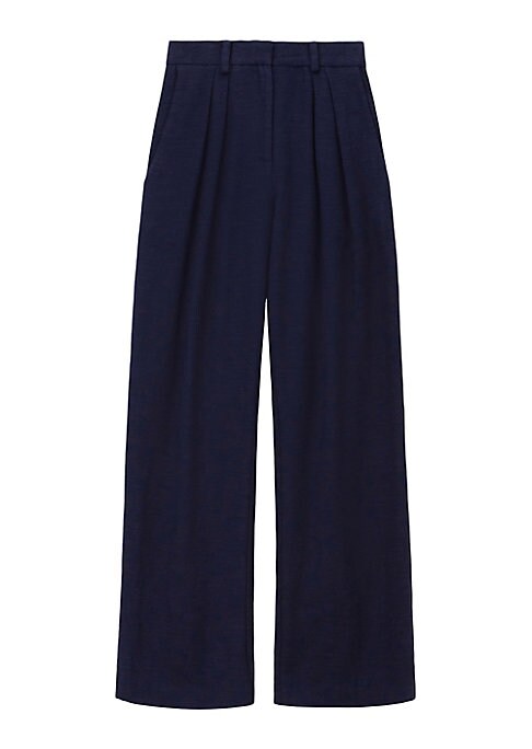 Chic Wide-Leg Cotton Trousers