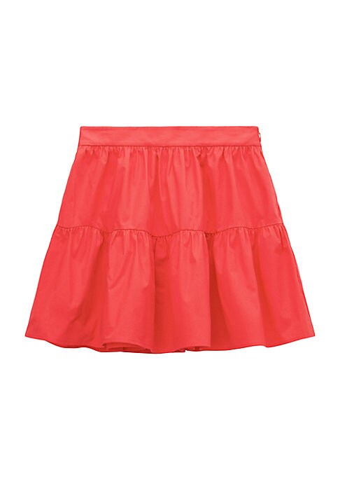 Tiered Cotton Mini Skirt