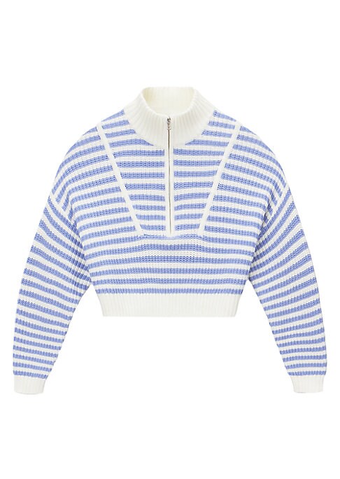 Striped Cozy Half-Zip Sweater