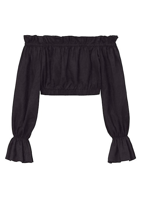 Romantic Linen Crop Top