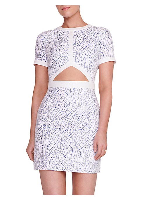 Leafy Cut-Out Mini Dress