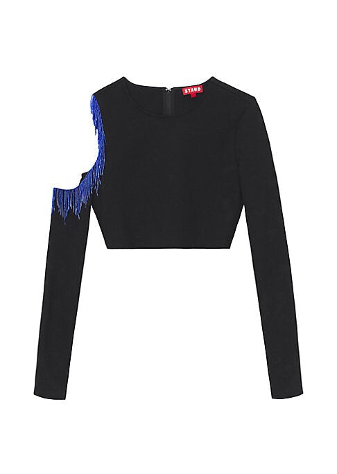 Fringe Cut-Out Crop Top