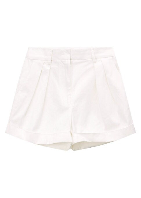 Pleated Wide-Leg Shorts
