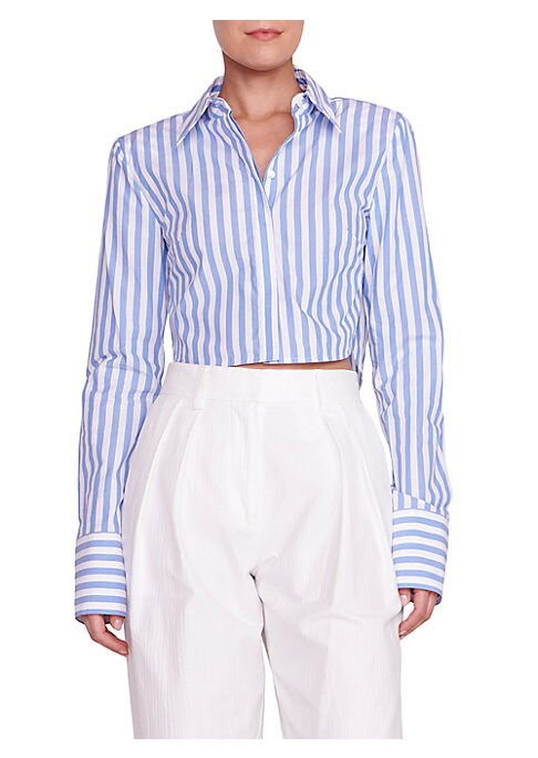 Cropped Stripe Elegance Shirt