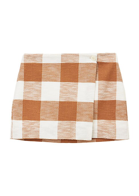 Gingham Wrap Miniskirt Delight