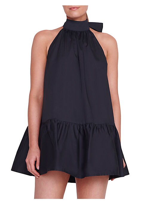 Halter Flounce Mini Dress
