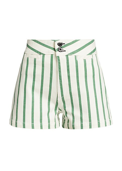 Chic Striped Cotton Shorts