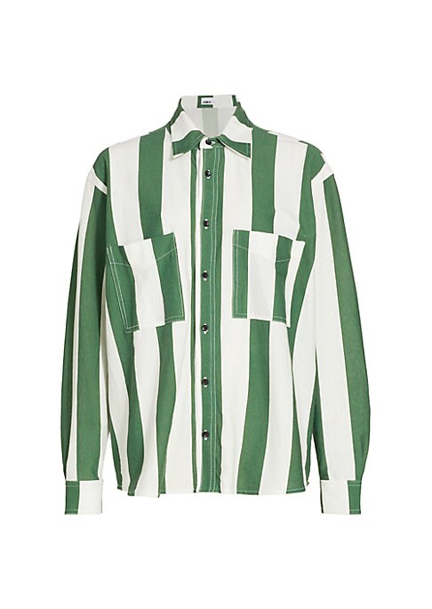 Striped Denim Overshirt
