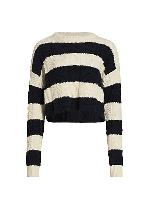 Cozy Striped Crop Sweater