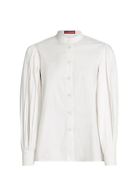 Chic Pleated Cotton Shirt