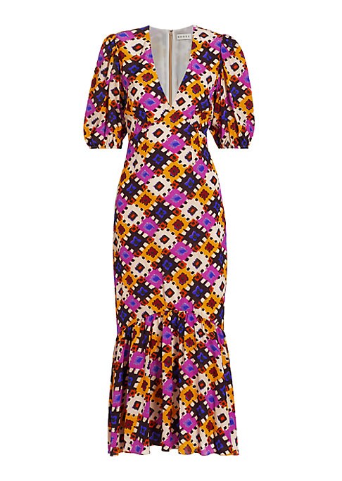 Bold Print Midi Dress