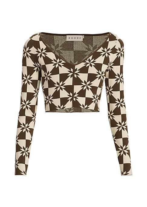 Checkered V-Neck Top