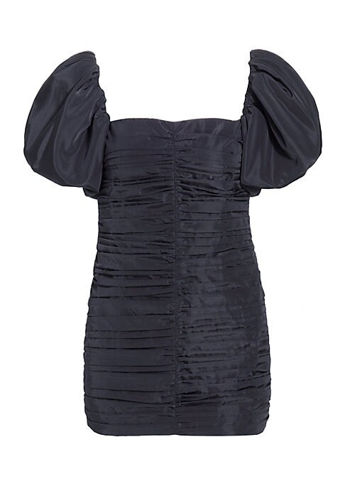 Puff-Sleeve Glam Mini Dress