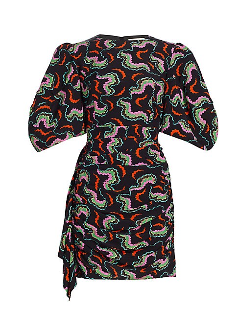 Abstract Ruffle Minidress